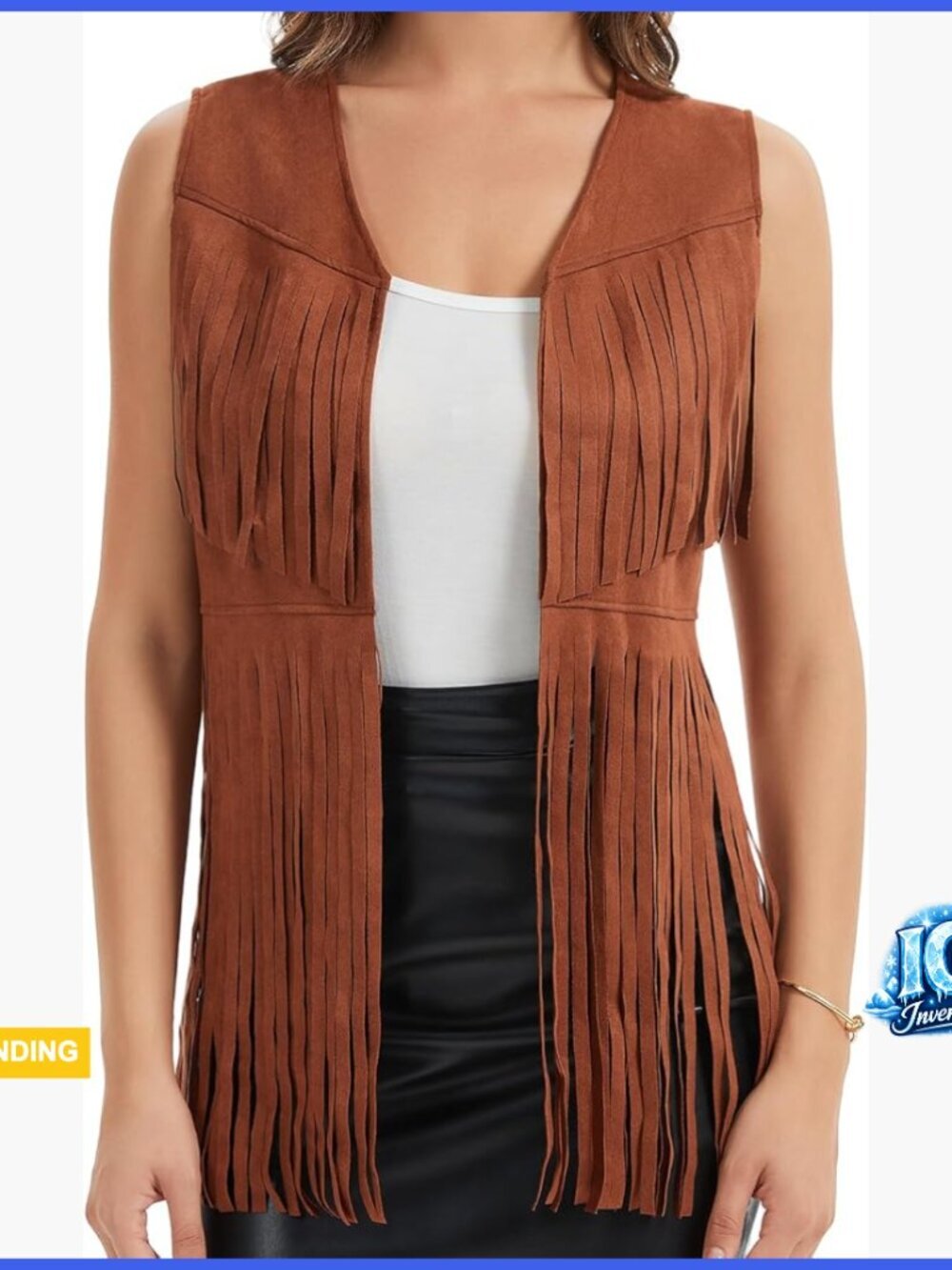 Faux Suede Fringe Vest Sleeveless Tassel Jacket Western Cowgirl Festival